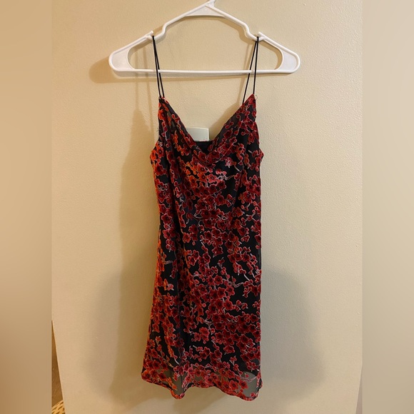 Princess Polly Floral Velvet Mini Dress - Picture 1 of 4